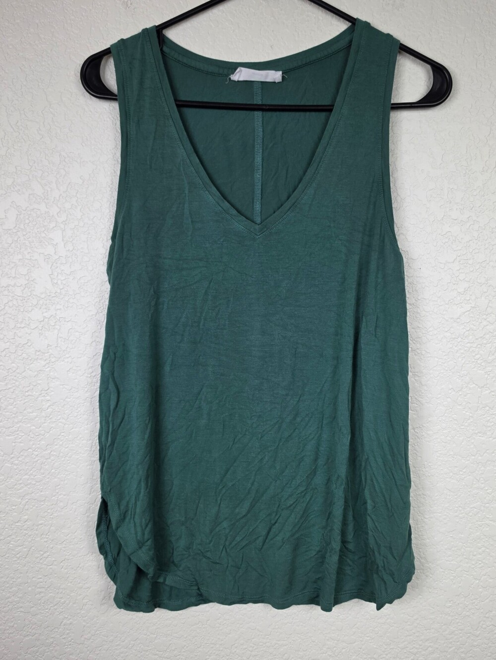 Double Zero Rayon Large Green Tank Top